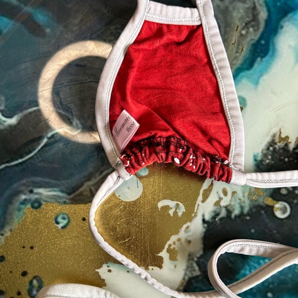 Suede Leather t back bikini custom made new small - Picture 4 of 6